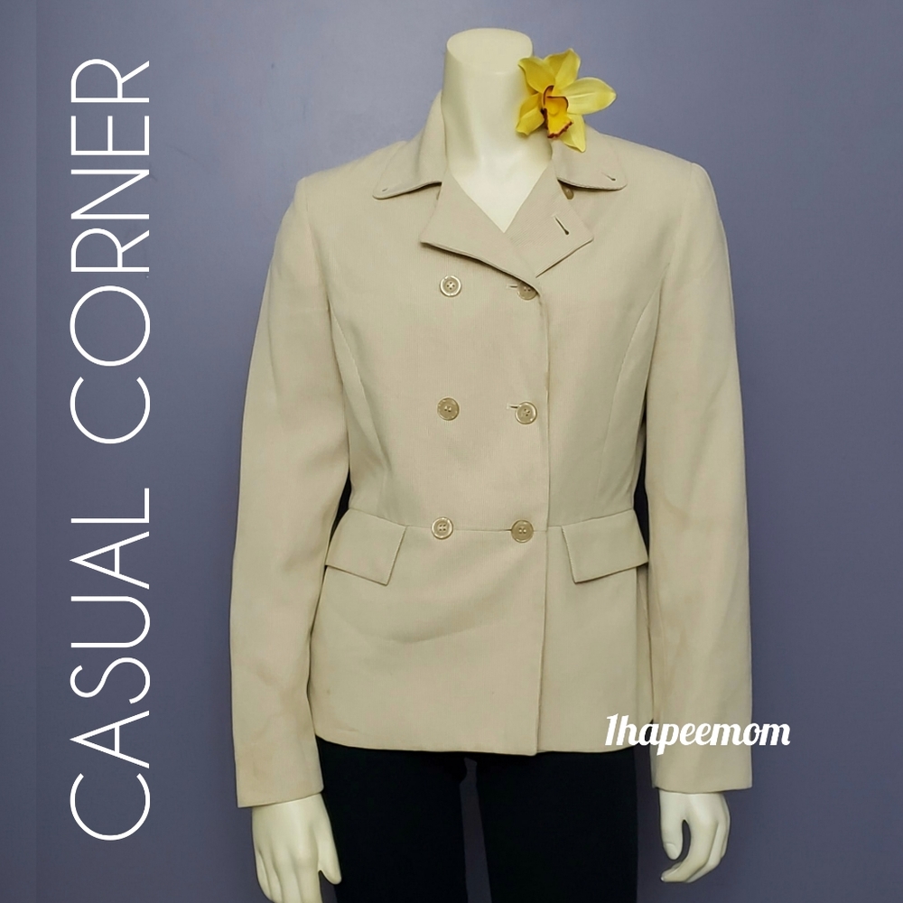 Casual Corner Tan Blazer Size 6 - Picture 8 of 8